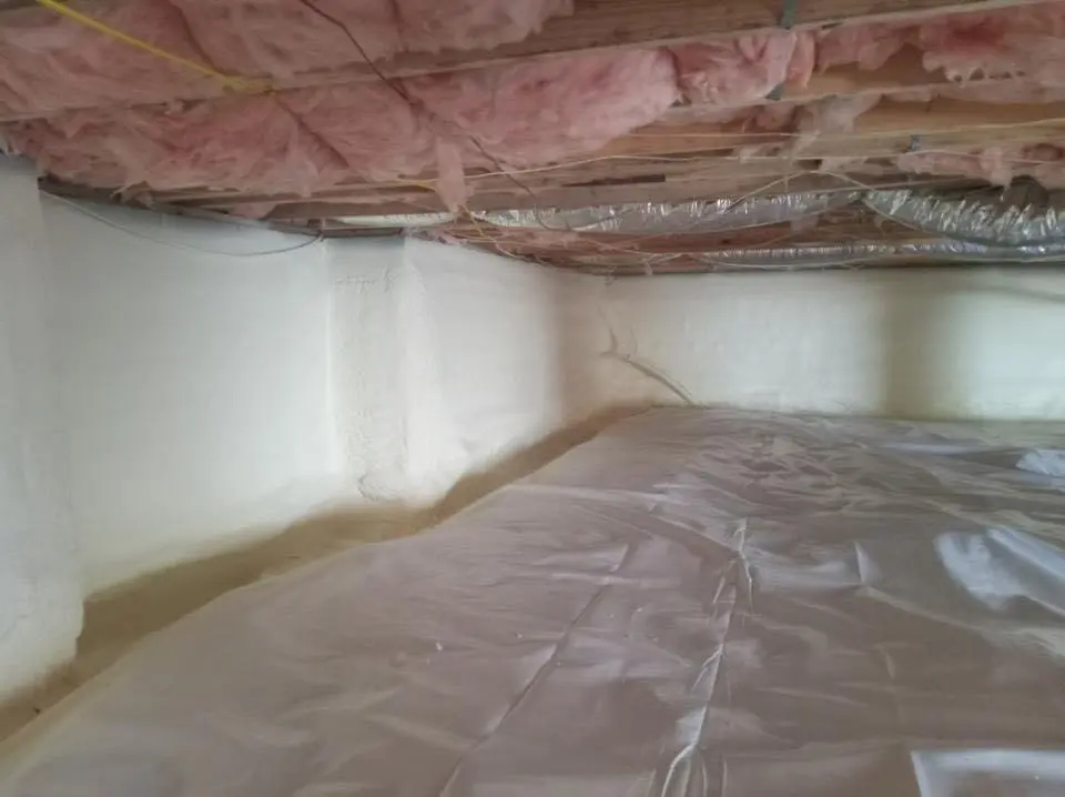 Crawl space encapsulation with closed-cell spray foam for Roof Waterproofing in Kendall